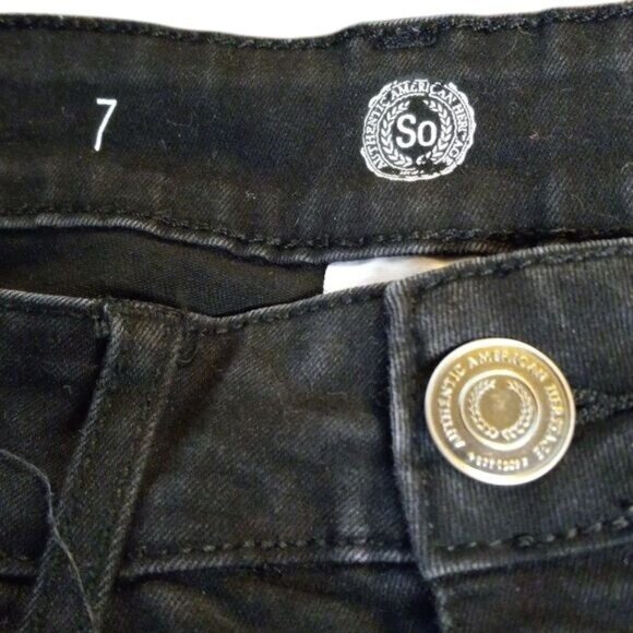 So Size 7 Jeggings Juniors Womens Low Rise Black Denim Jeans Skinny Fit - Picture 2 of 11